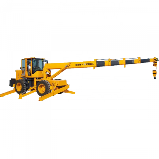 8 Ton Telescopic Boom Mobile Truck Crane With Spiral Drill For Sale